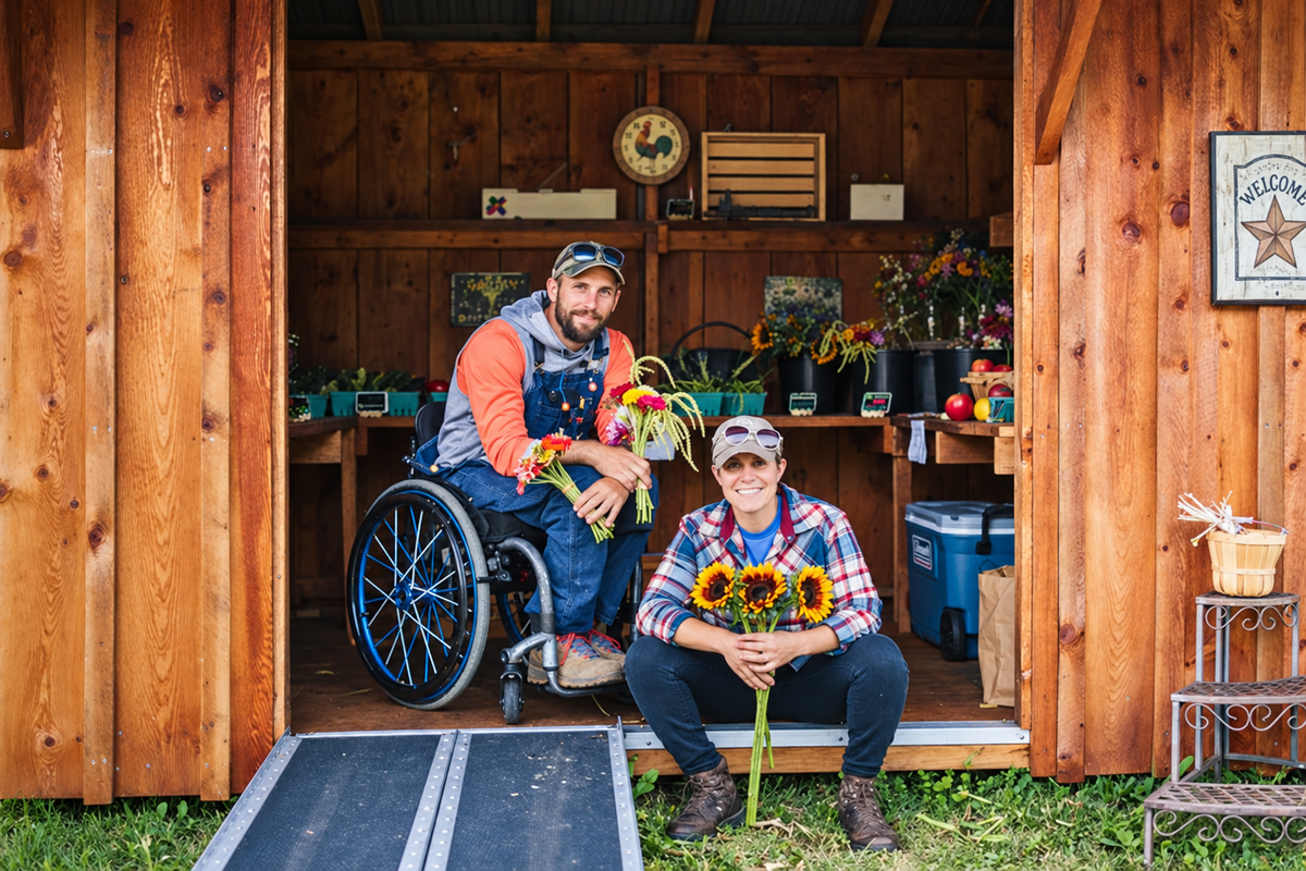 Kiersten and Thomas at Elle Pea Acres