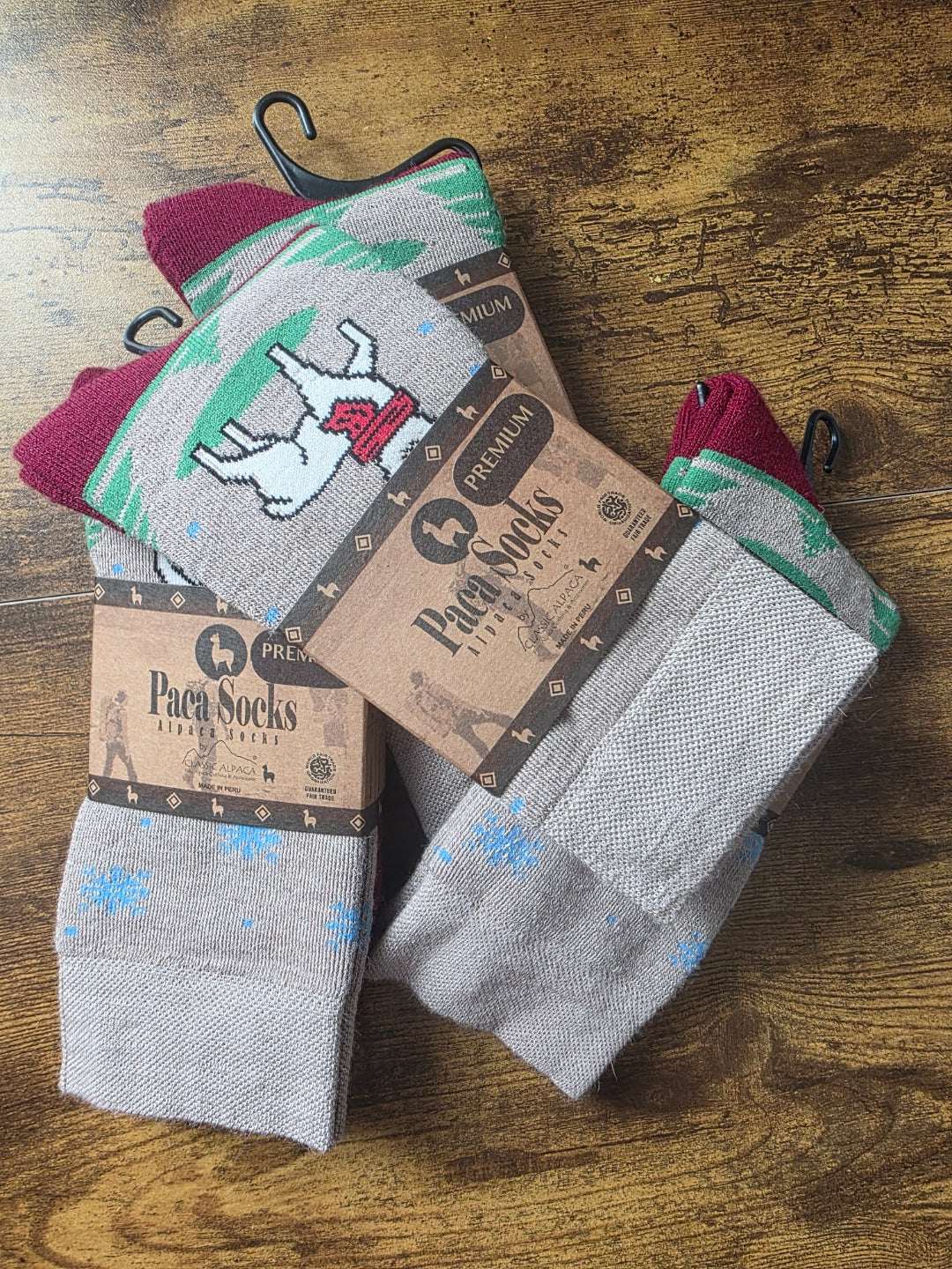 Paca Christmas Print Socks