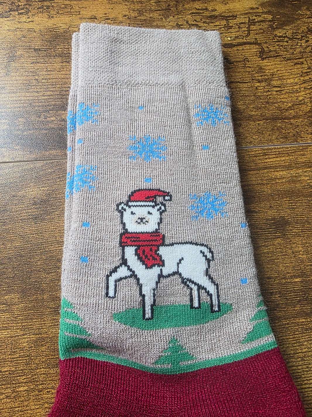 Paca Christmas Print Socks