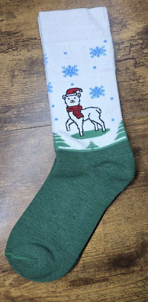 Paca Christmas Print Socks