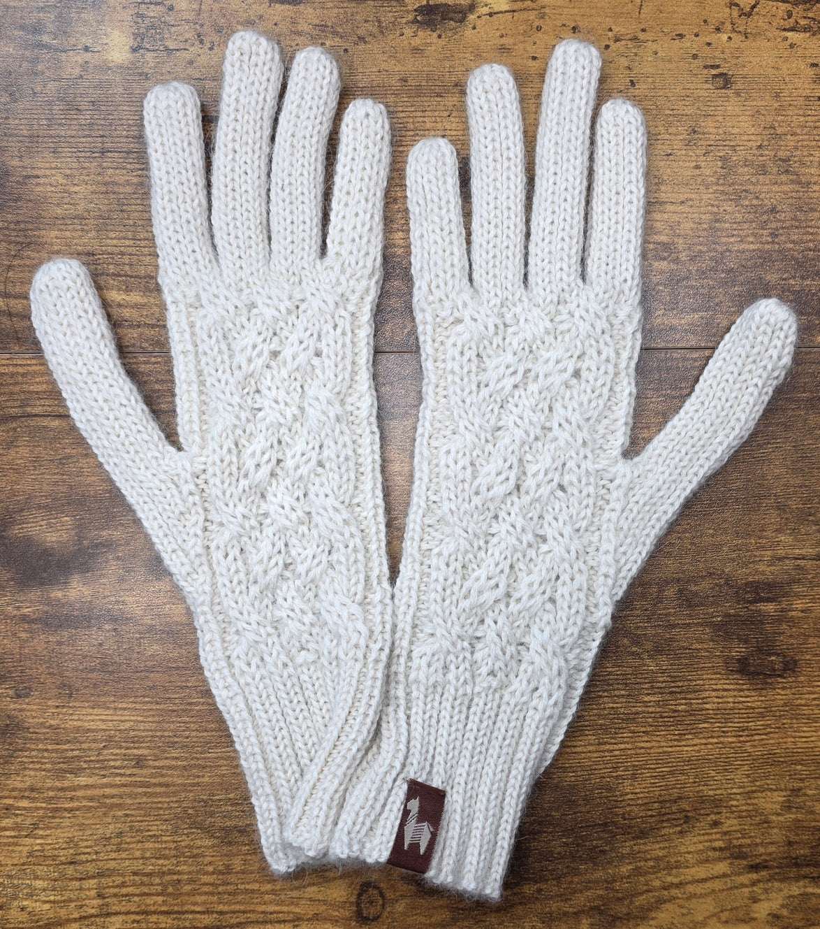 Women's Shadow Cable Alpaca Gloves