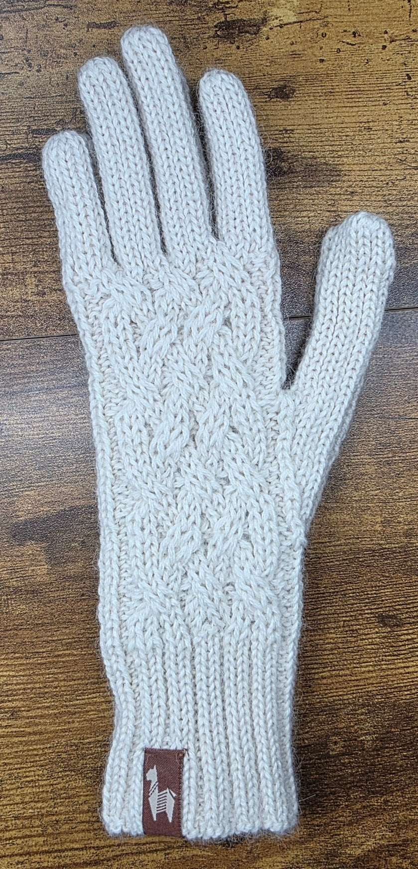 Women's Shadow Cable Alpaca Gloves