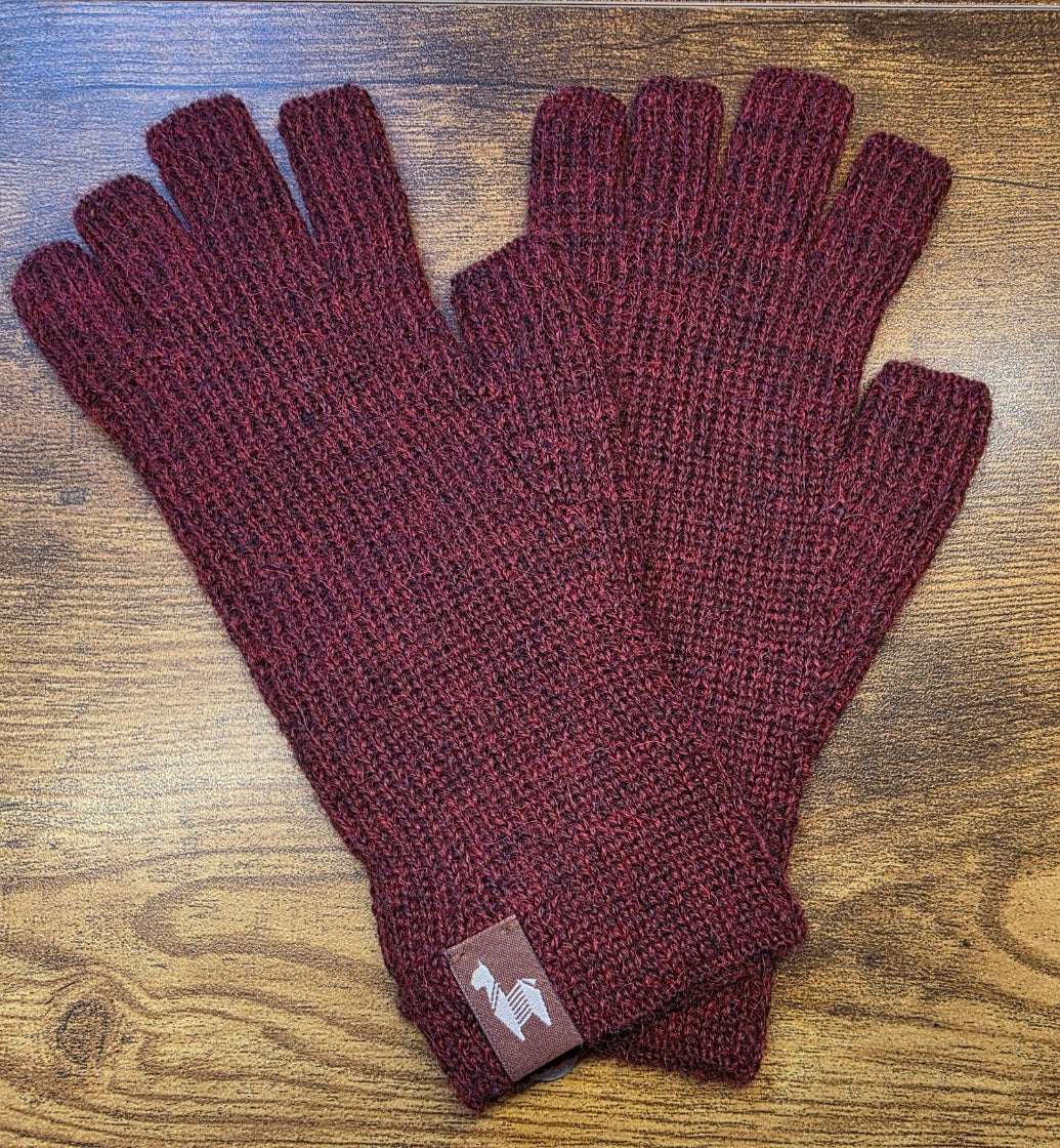 Women's Alpaca Half Finger Gloves