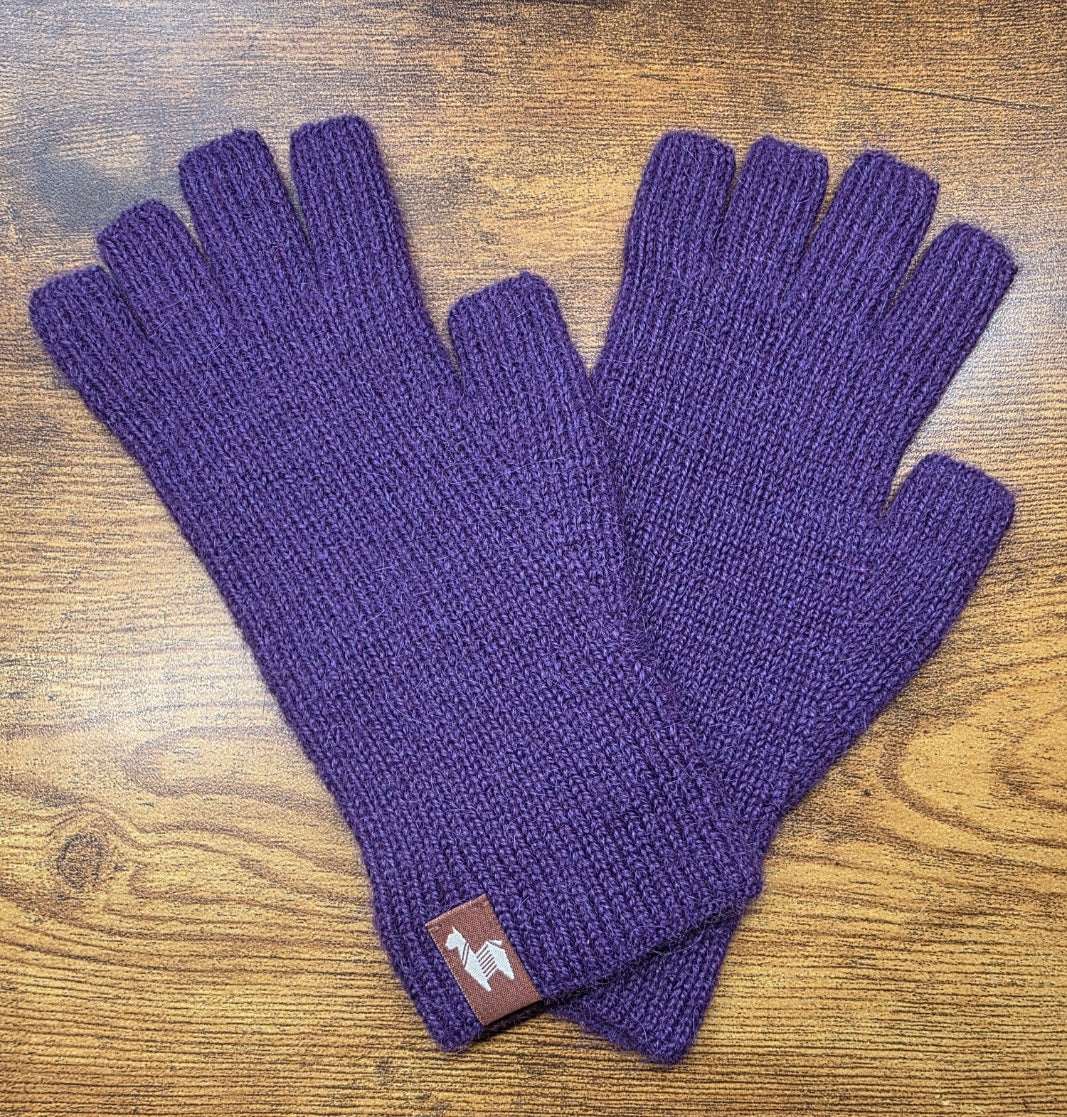 Women's Alpaca Half Finger Gloves