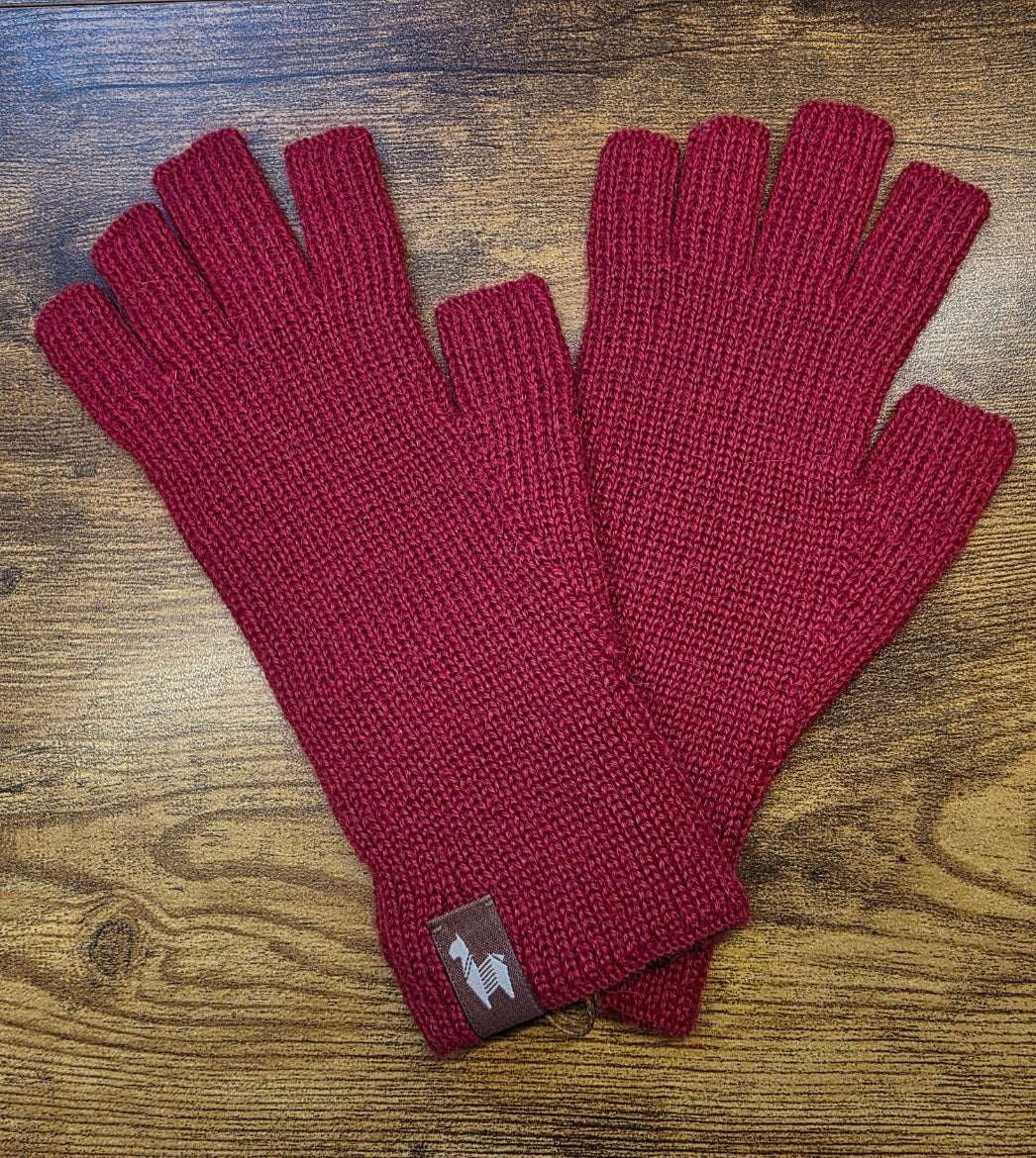 Women's Alpaca Half Finger Gloves