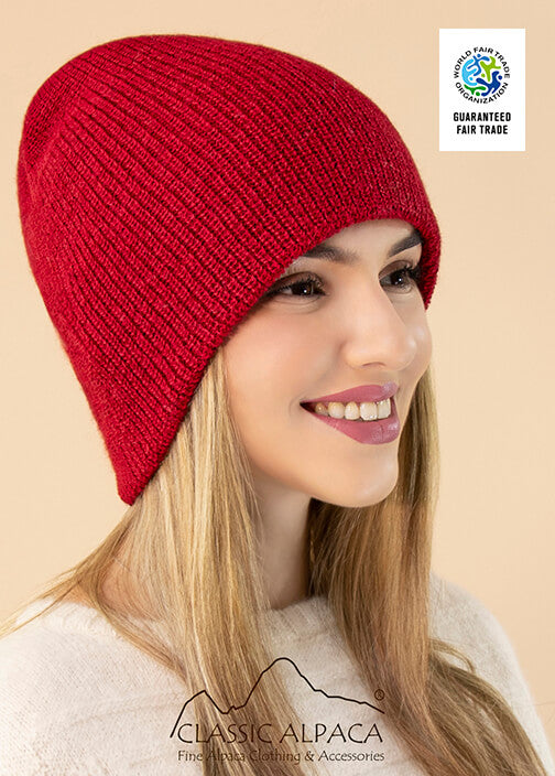 Women's Alpaca Double Knit Beanie