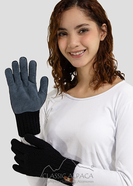 Double Layer Alpaca Driving Gloves