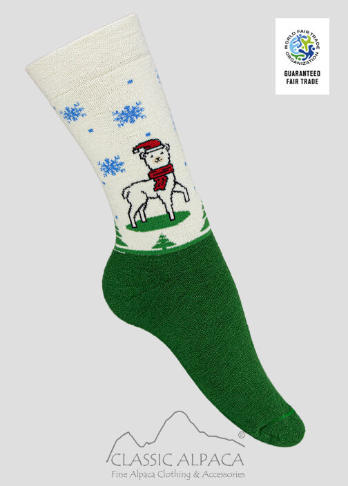 Paca Christmas Print Socks