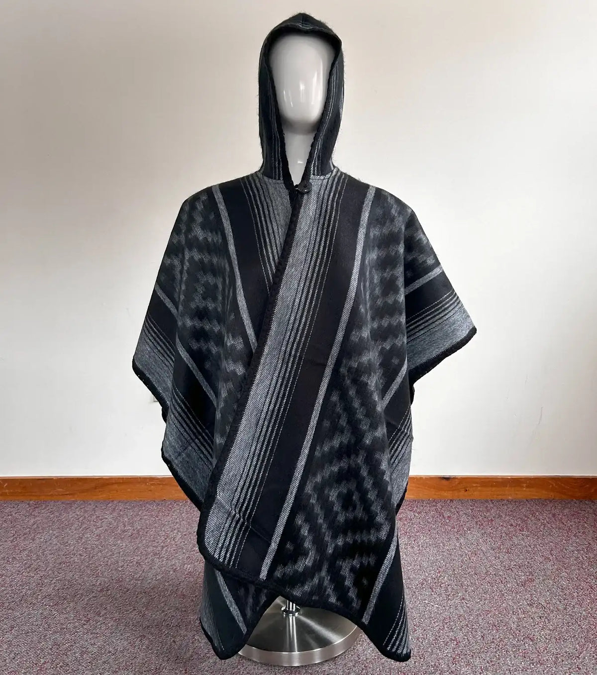 The Funky Alpaca Hooded Woven Cape