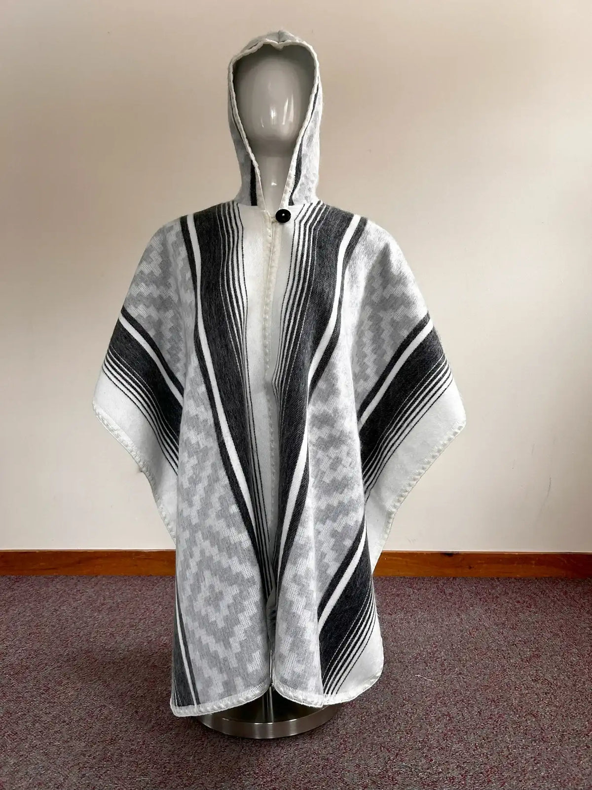 The Funky Alpaca Hooded Woven Cape