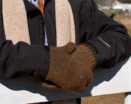 Boucle' Lined Alpaca Mittens