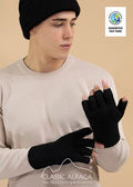 Men's Alpaca Half Finger Gloves